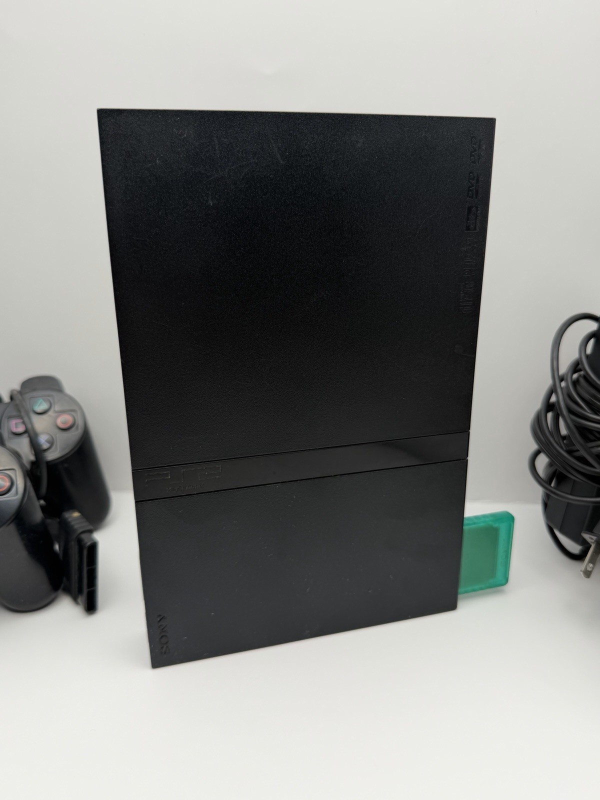Sony PS2 Slim Black Console Bundle Lot – Controllers, Games Memory Card & Cables