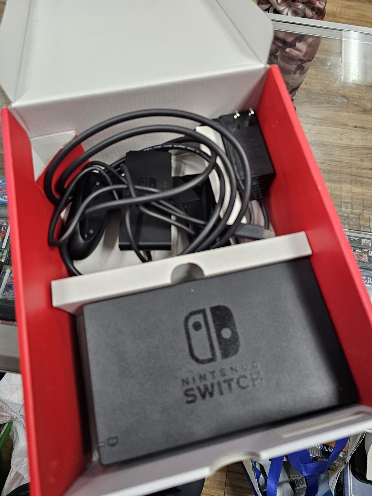 Nintendo Switch Console Bundle Neon Red/Blue Joy-Con Dock HDMI Wi-Fi
