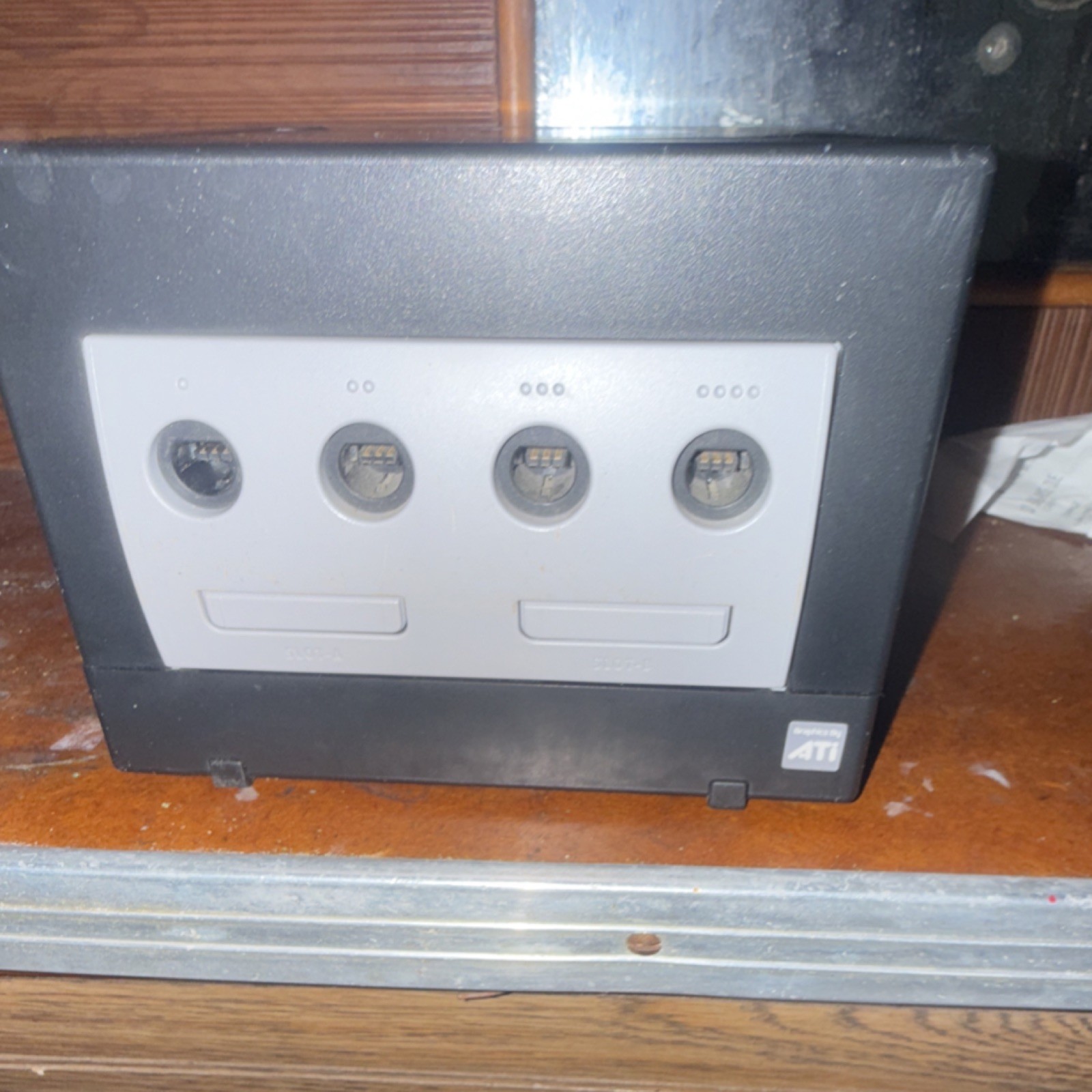 Nintendo GameCube DOL-101(USA) Black Console Analog AV Out 4 Controller Ports