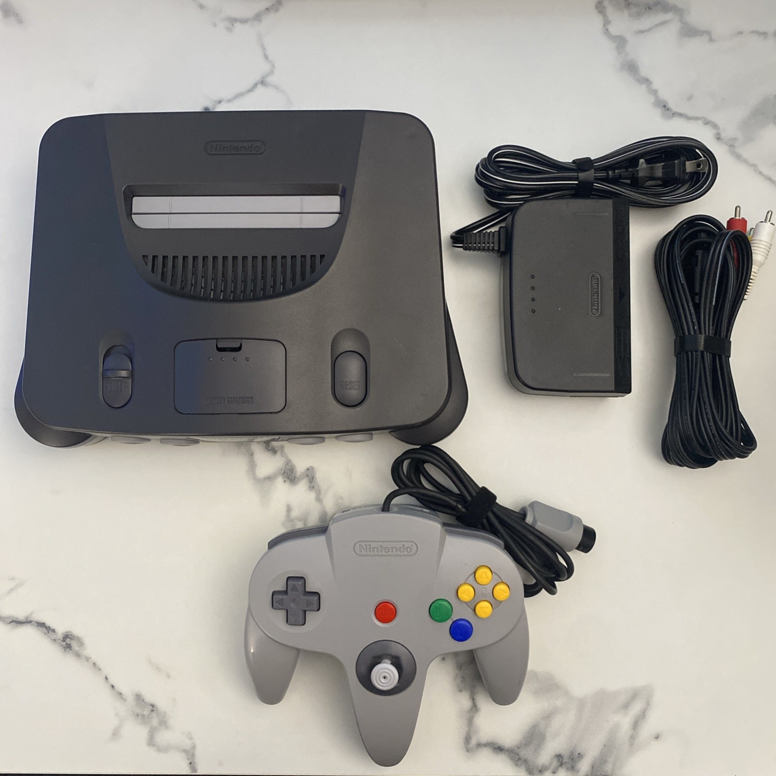 Nintendo 64 N64 System 32MB Charcoal Gray Home Console Tested