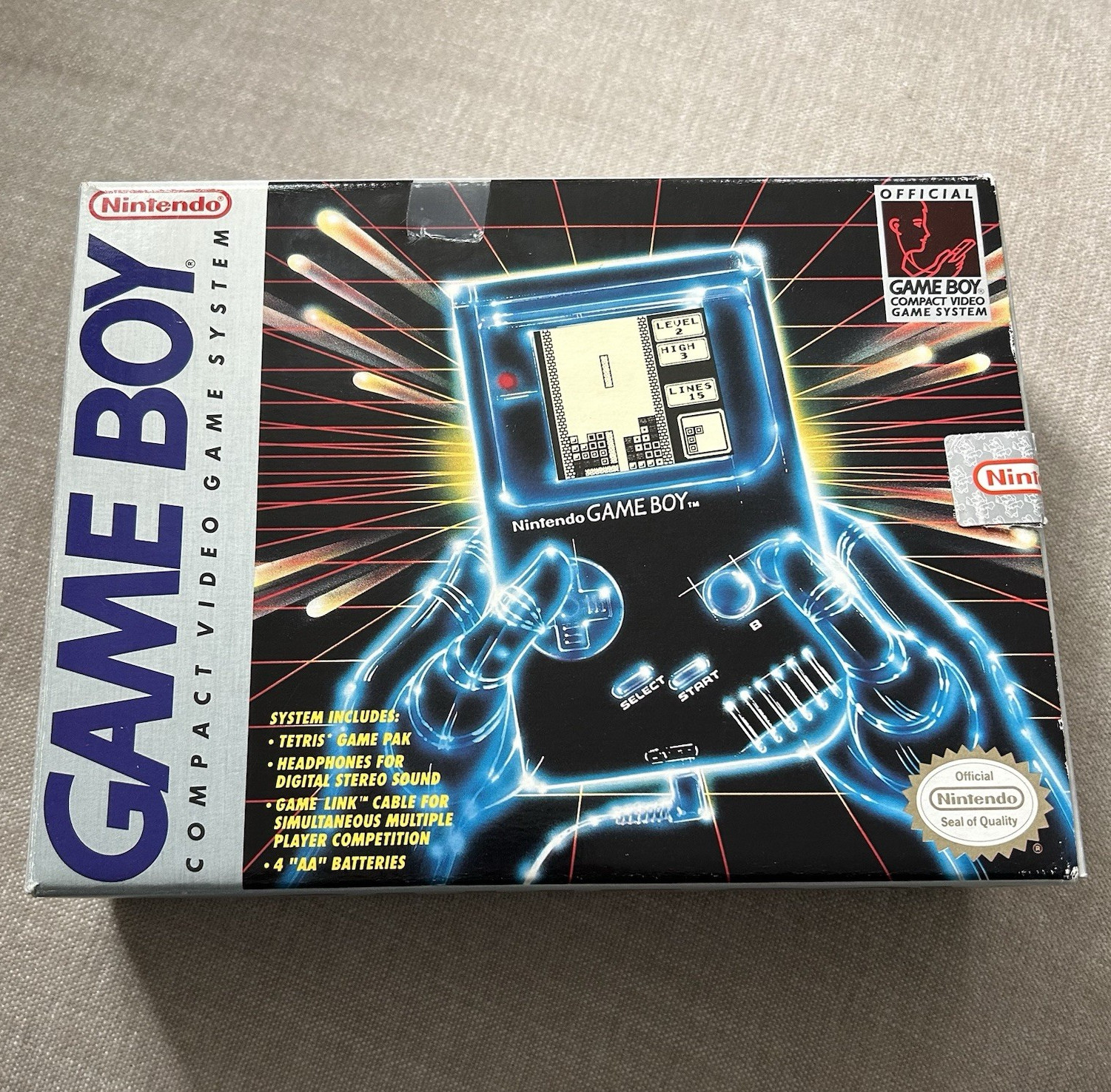 BOX ONLY – Nintendo Game Boy DMG-01 Gray Handheld System – Empty Box Display