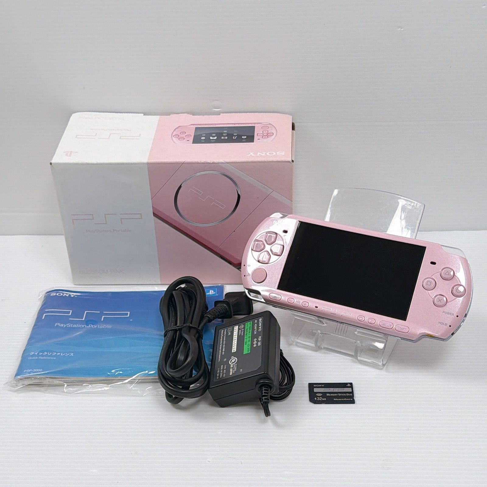 Sony PSP-3000 Blossom Pink Handheld Console Boxed w/ AC Adapter Japan