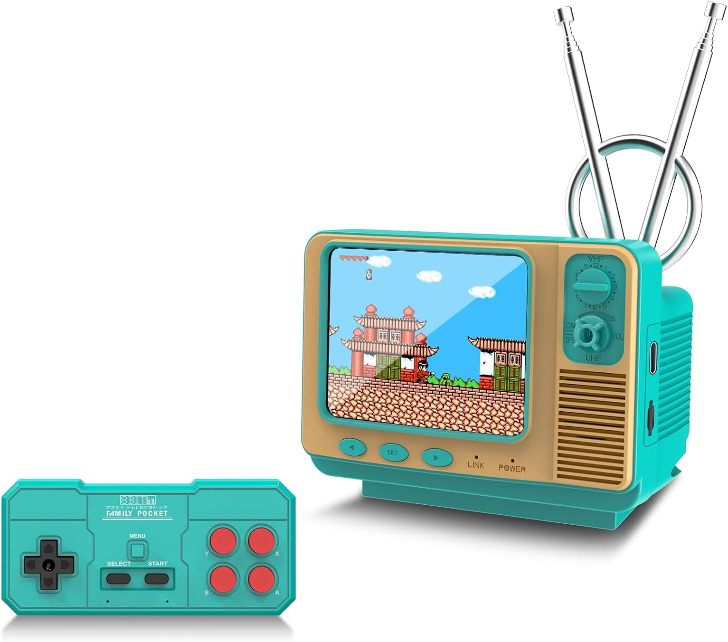 Retro Game Console – 42 JALECO + 168 Classic Games, 2.4G Wireless 2-Player, 3.0