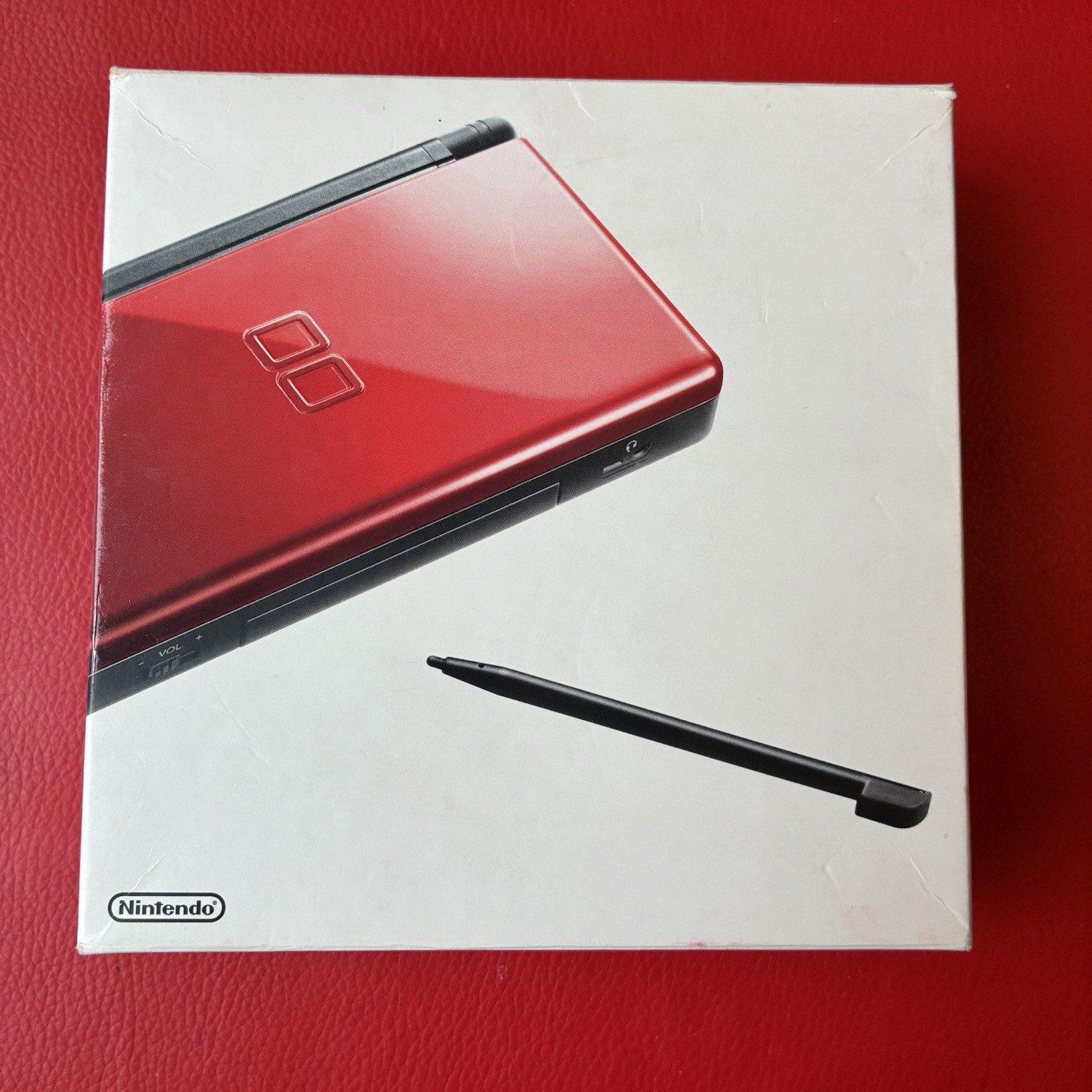 Nintendo DS Lite (Crimson Red/Black) CIB – Complete In Box w/ New Super Mario DS