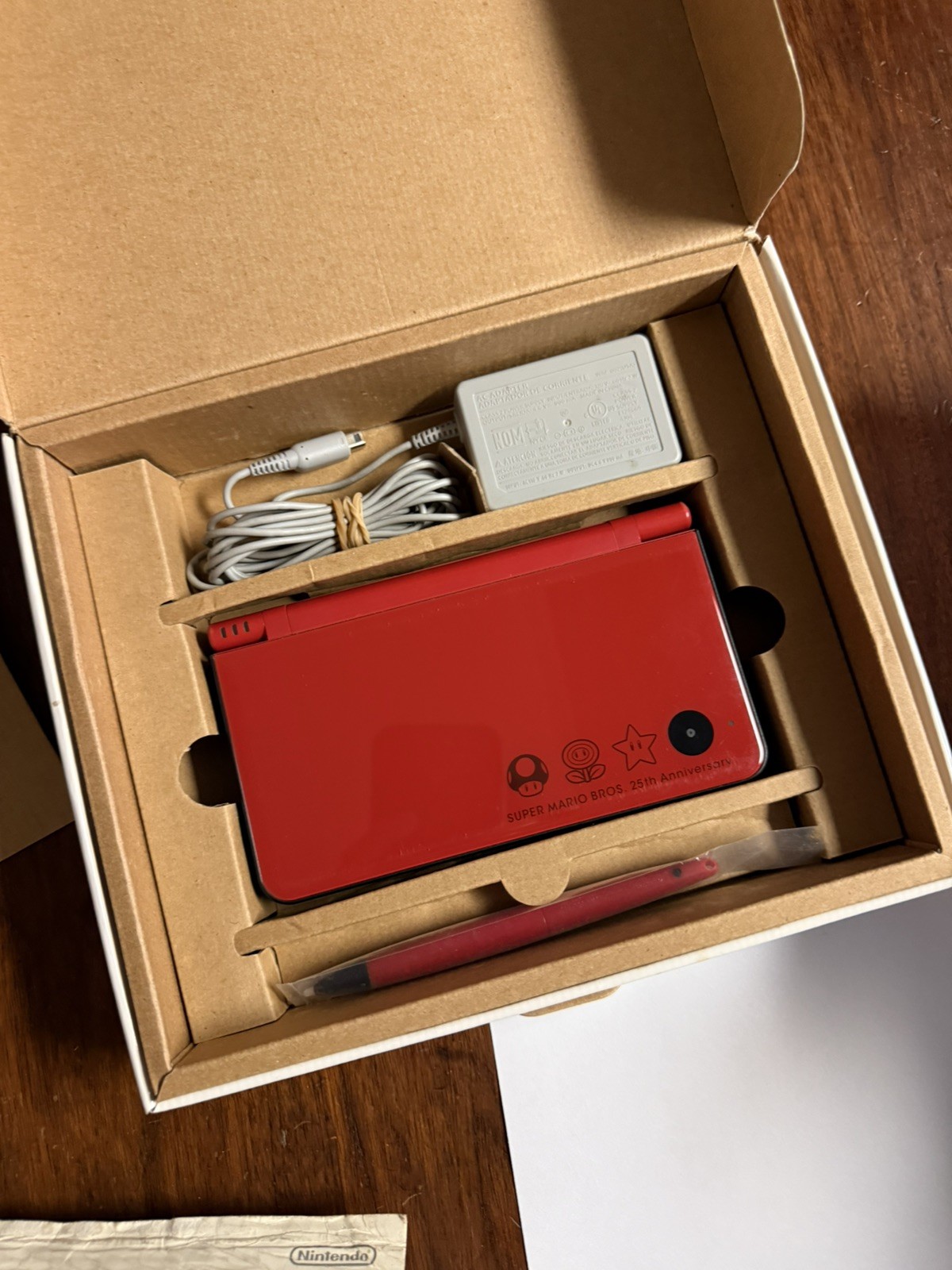 Nintendo DSi XL 25th Anniversary Edition Mario Kart Red Handheld With Box