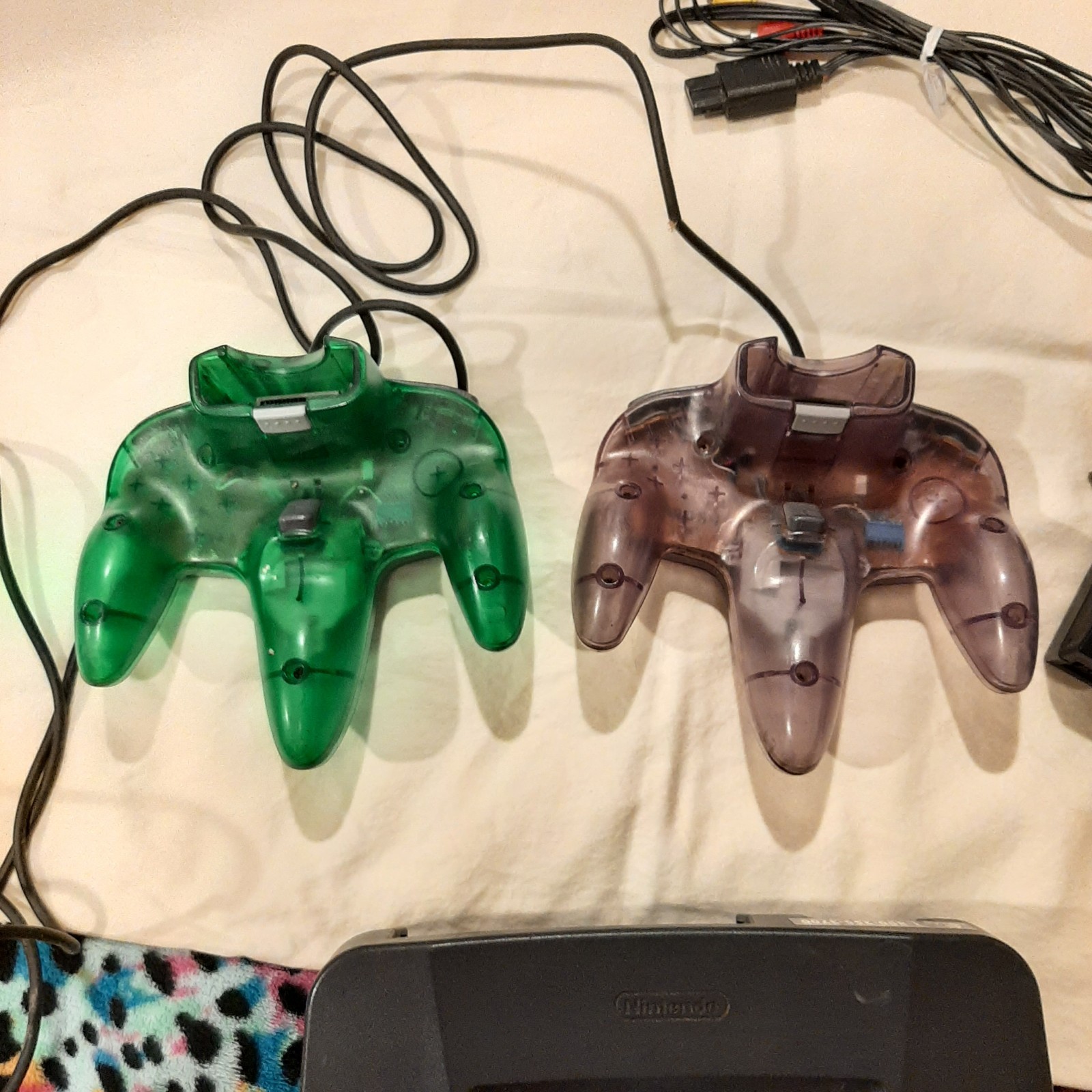 Nintendo 64 Console And 2 Conrollers ONLY – NUS-001 (USA) – Charcoal Tested