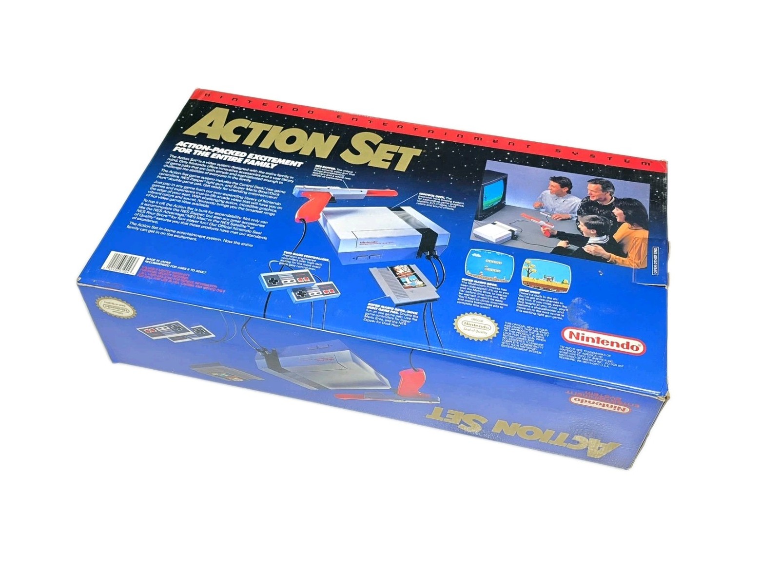Nintendo Entertainment System, Action Set, Complete In Box, Rare Artwork Tested