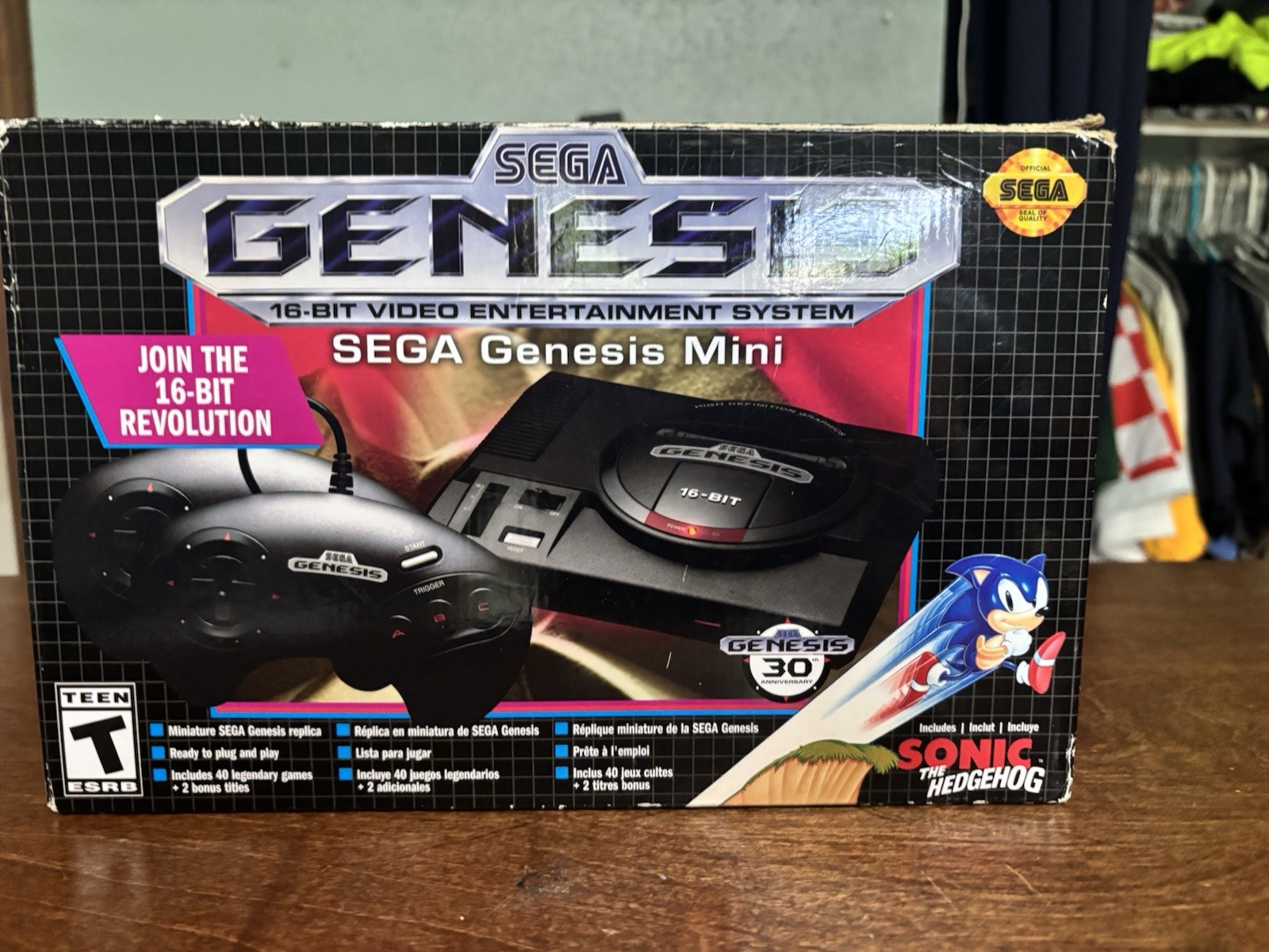 SEGA Genesis Mini Microconsole Black 2 Wired Controllers HDMI USB Power