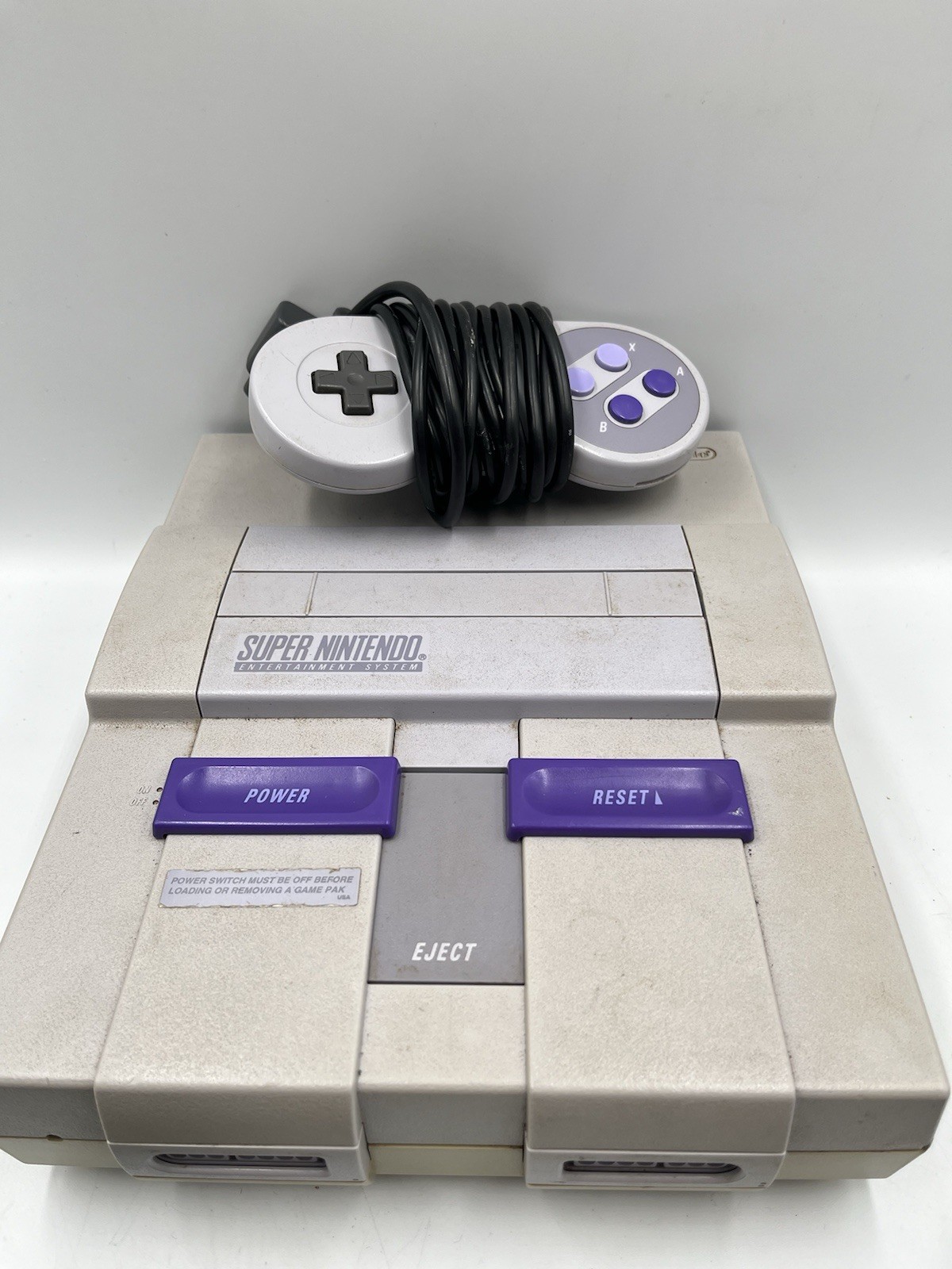Super Nintendo Entertainment System SNES Console w OEM Controller + Cords TESTED