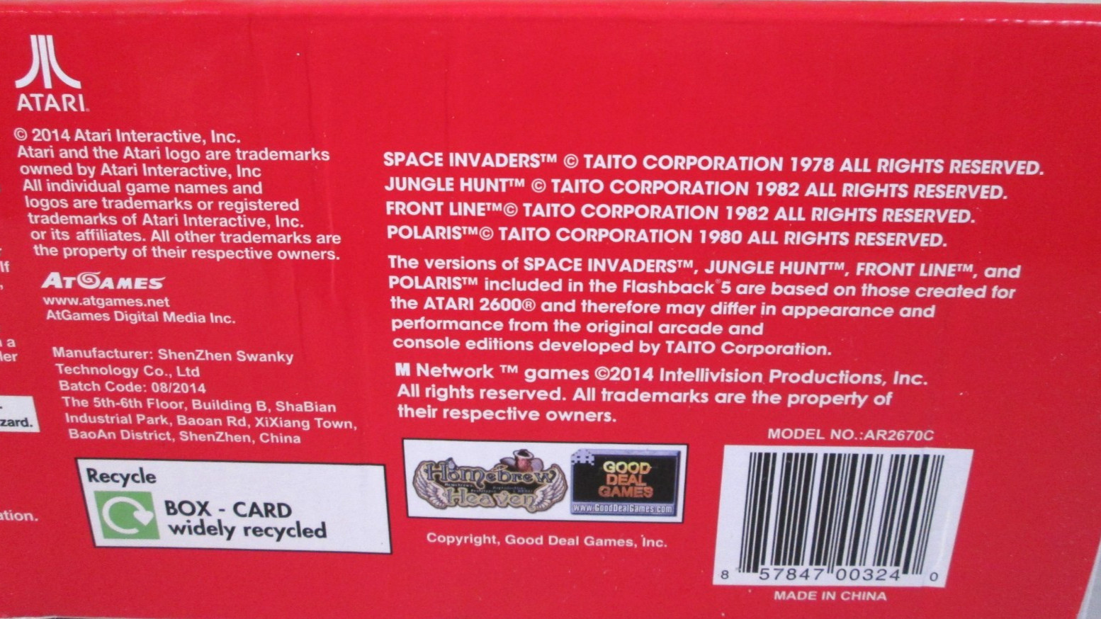 Atari Flashback 5 Classic Video Game Console-Collector’s Edition 92 Games – NOS