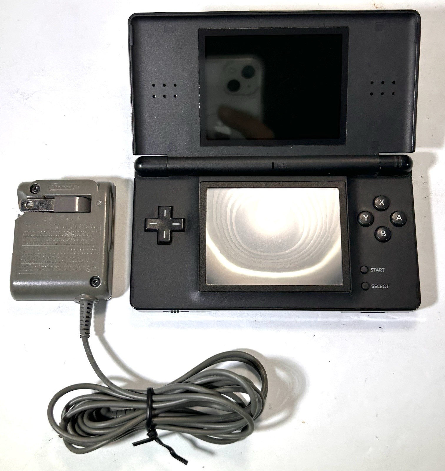 Nintendo DS Lite Black Handheld Console w/ Charger & Stylus • Tested Read