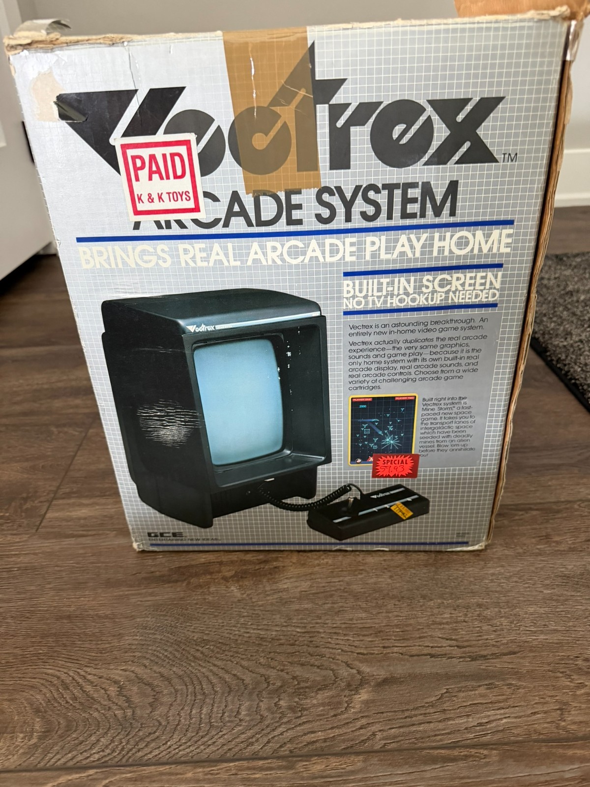 Vectrex HP 3000 Arcade System Console w/Controller 7 Games + Box TESTED
