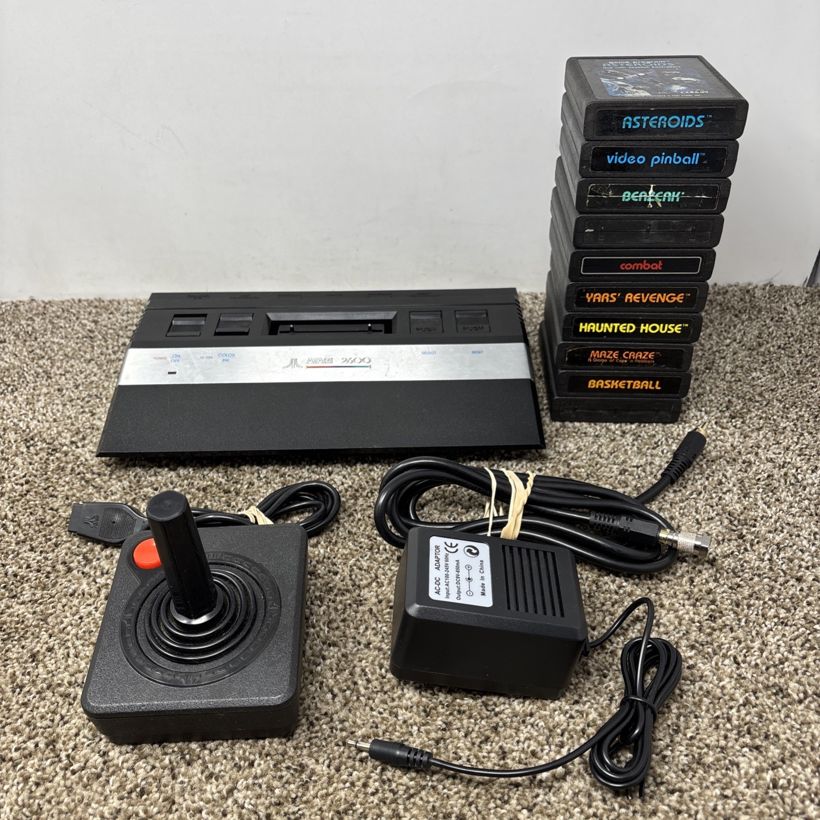 Atari 2600 Junior Jr Console System Bundle 10 Games Tested