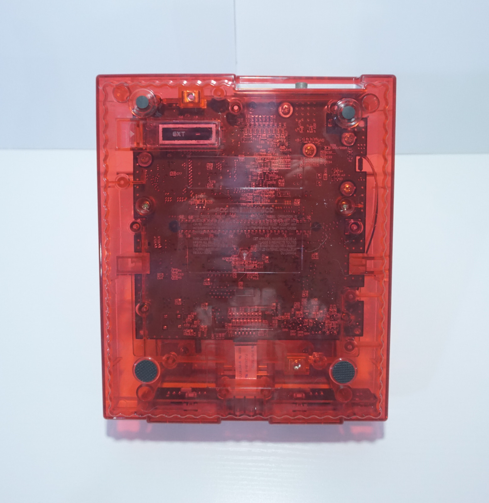 Transparent Clear Red Super Nintendo SNES Retro Video Game Console SNS-001