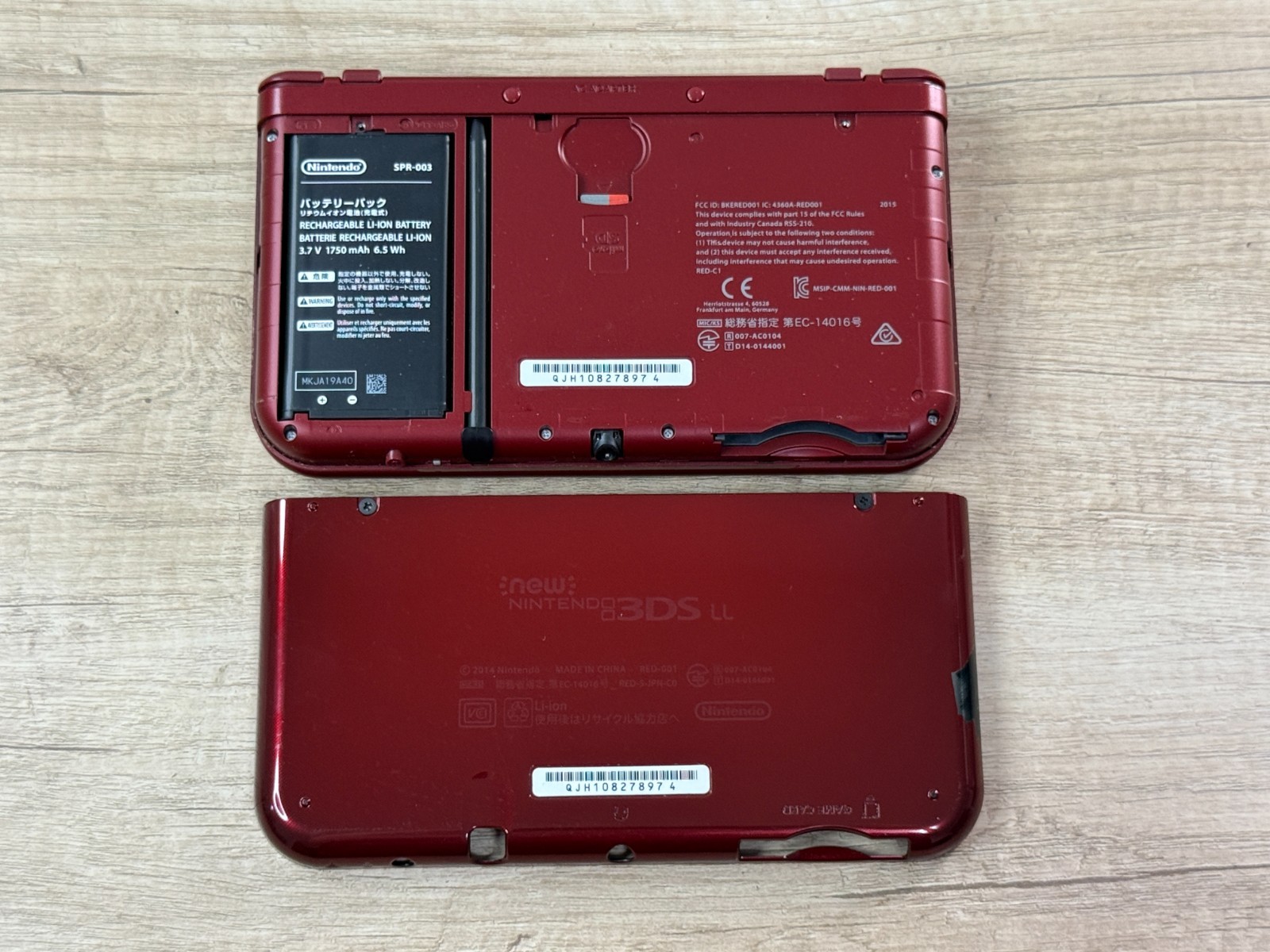 RANK B+ Nintendo New 3DS LL XL Metallic Red Console Tested Japan ver D9870