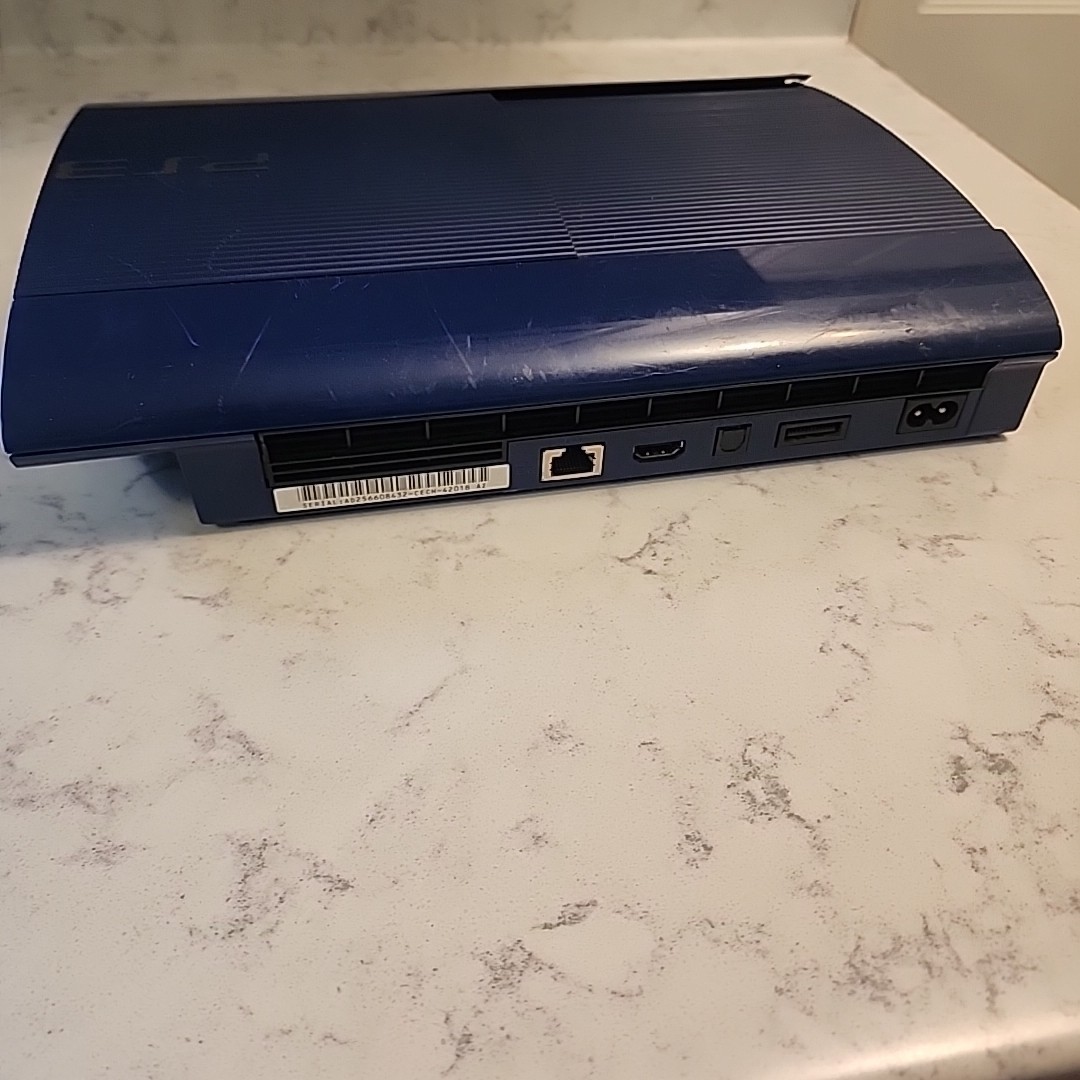 READ Sony PlayStation 3 Super Slim PS3 (cech-4201b) Azurite Blue Console Only