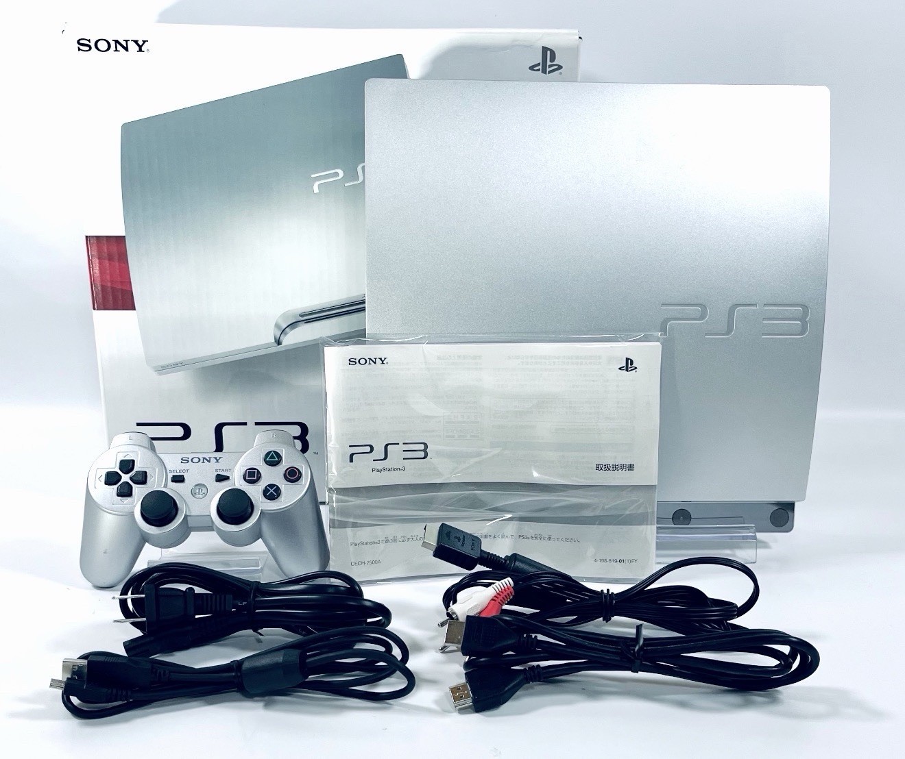 🎮Sony PlayStation 3 PS3 Slim Satin Silver CECH-2500A 160GB Console Complete JP