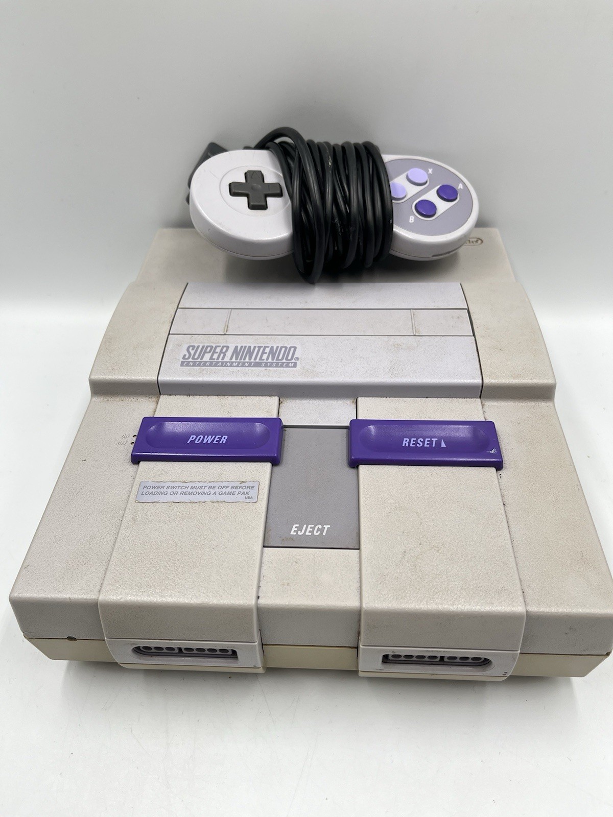 Super Nintendo Entertainment System SNES Console w OEM Controller + Cords TESTED