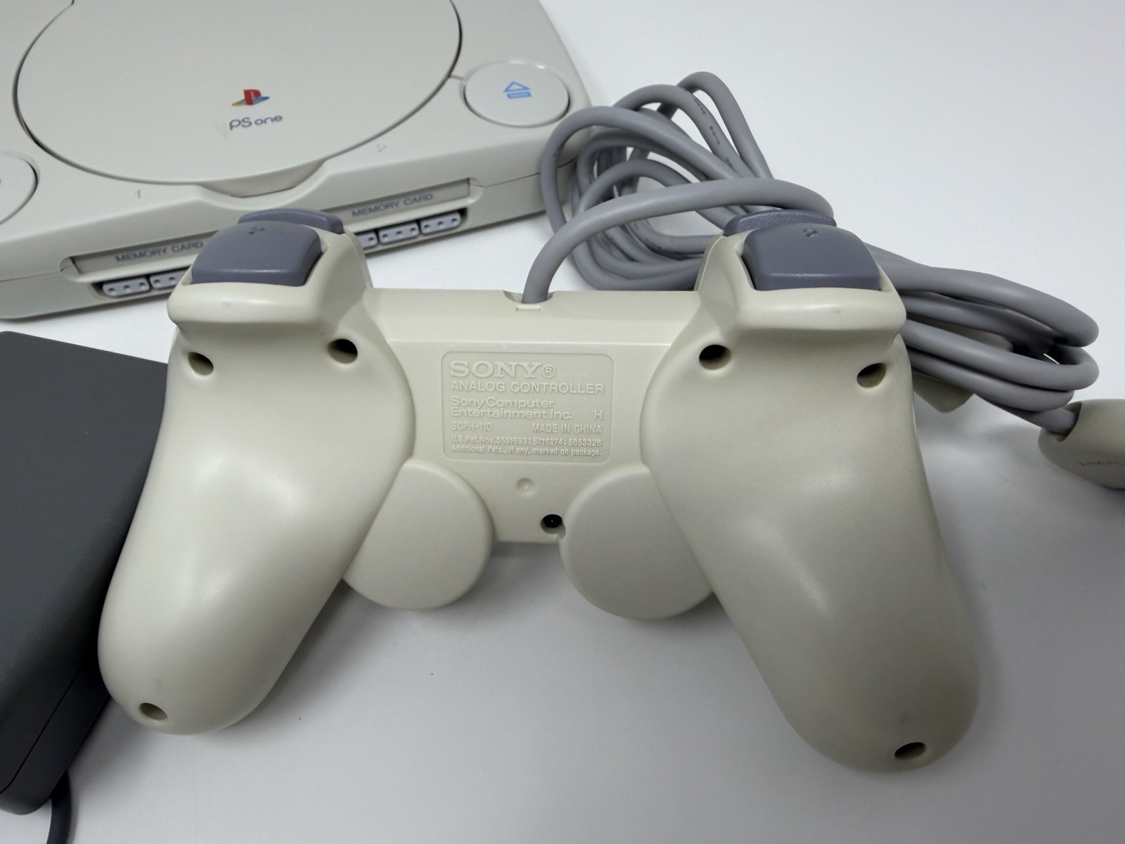 Sony PSOne Slim White Console PS1 (SCPH-101) w OE Controller, OE Cords – Tested!