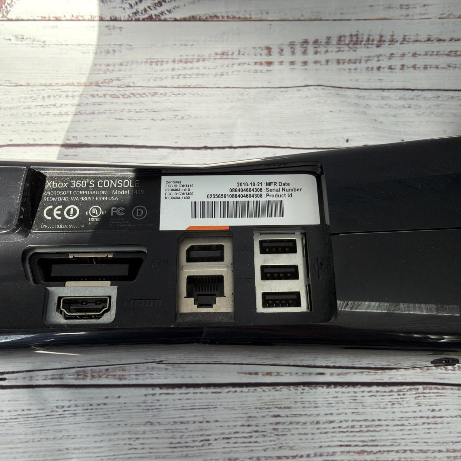 Microsoft Xbox 360 S Video Game Console ONLY Works But Has Tray Eject Issue