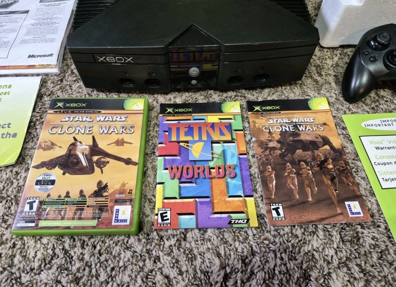 Xbox Original Console Complete in Box CIB Box TESTED WORKING Great Box Very Nice