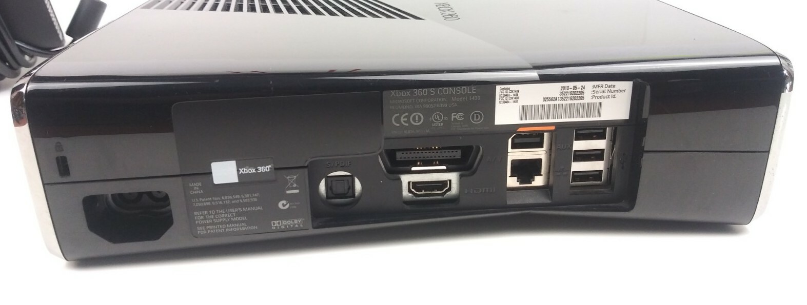 Microsoft Xbox 360 Slim Console 250 GB Black w/ Wireless Controller Lot – Tested