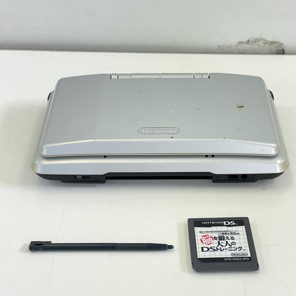 Nintendo DS Original NTR-001 JPN Silver Untested Junk With Game Cart Japan