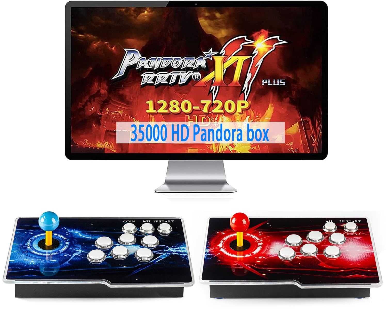 Retro Arcade Game Console 35000 Games 1-4 Players Compatible with PC Projector