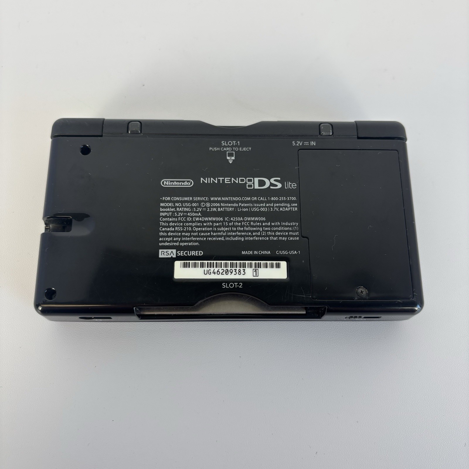 Nintendo DS Lite Handheld System – Onyx Black Powers on