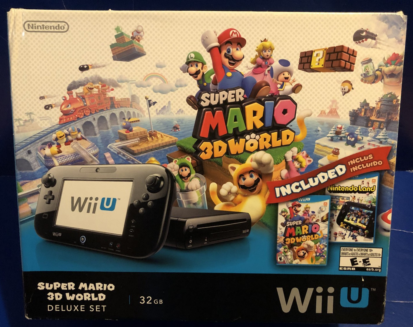 Nintendo Wii U Super Mario 3D World Deluxe Set (BOX & CARDBOARD INSERTS ONLY)