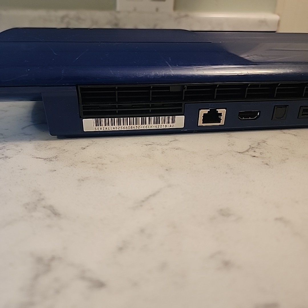READ Sony PlayStation 3 Super Slim PS3 (cech-4201b) Azurite Blue Console Only