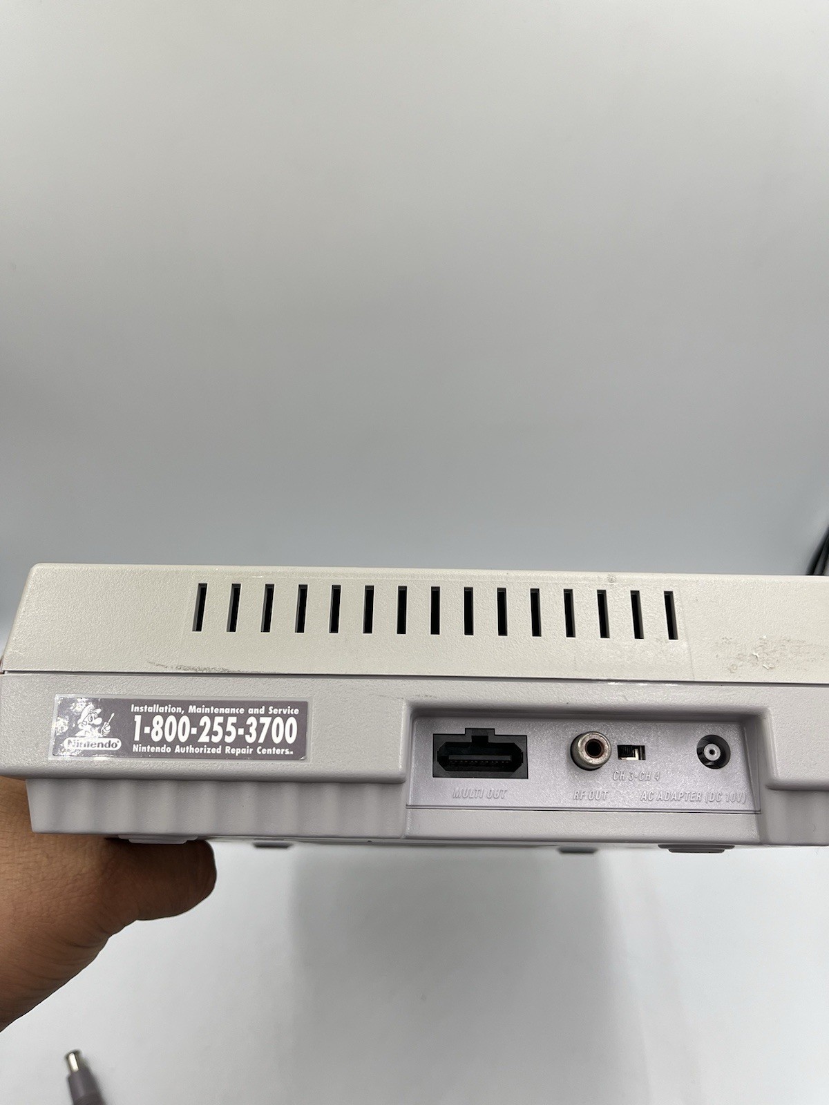 Super Nintendo Entertainment System SNES Console OEM Controller + Cords TESTED