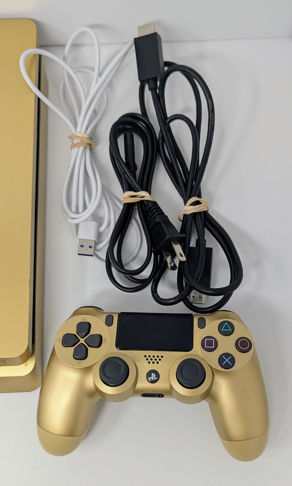 Sony PlayStation 4 PS4 Slim Limited Edition Gold 1TB Console w/ Injustice 2!