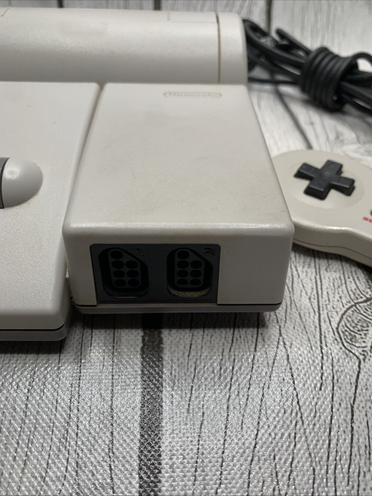 Nintendo NES-101 Top Loader Console Bundle w/ Dogbone Controller Cable Untested