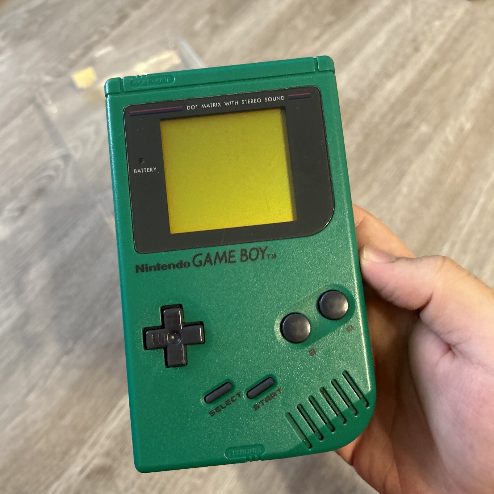 Nintendo Game Boy DMG-01 Green Original Retail Plastic Case HW-USA-3 TESTED