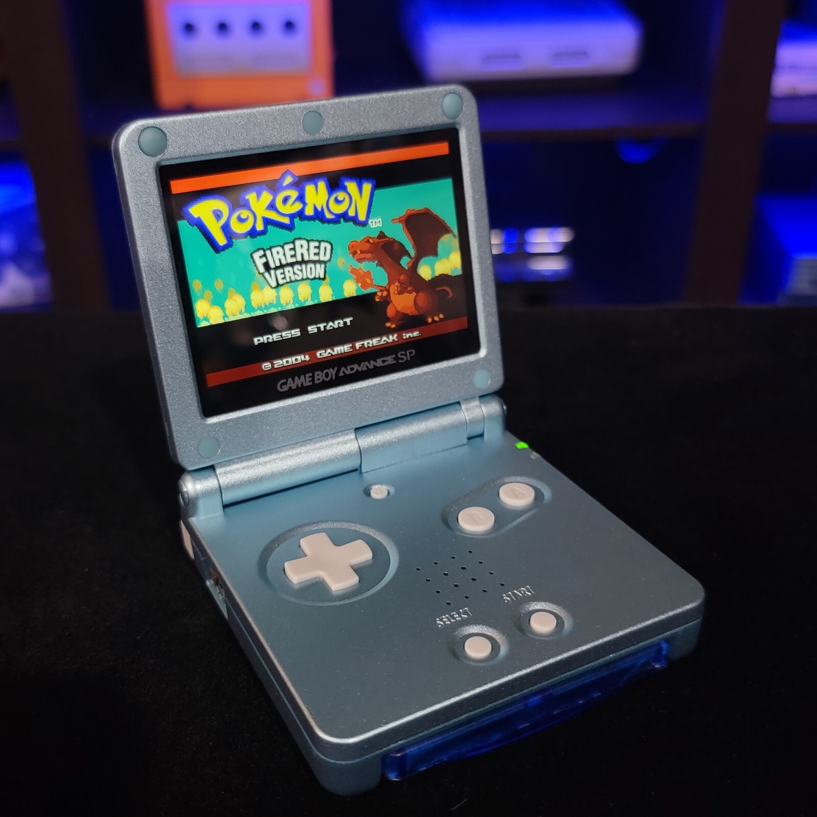 Pearl Blue Nintendo Game Boy Advance GBA SP IPS MOD Adjustable Brightness