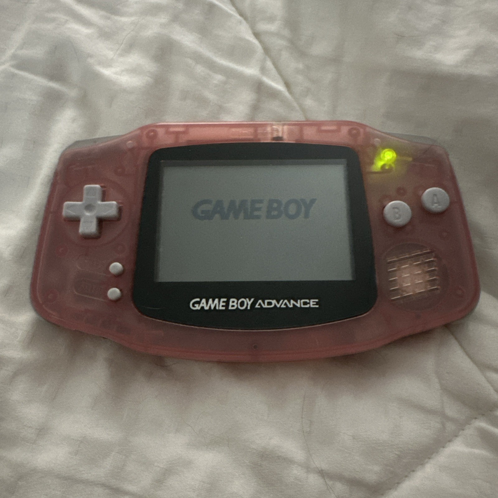 GBA Fuchsia Pink Nintendo Game Boy Advance AGB-001 Tested/Working Missing Back