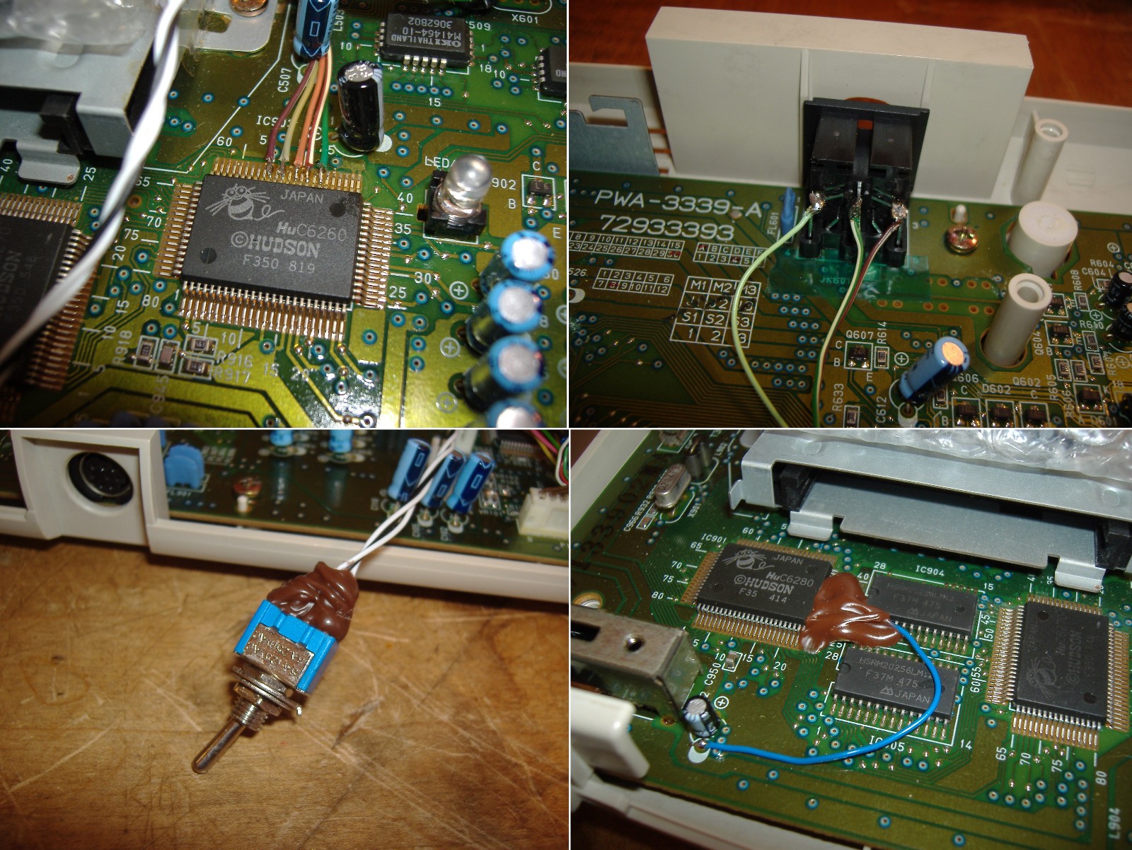 PC ENGINE DUO-R TURBO GRAFX SYSTEM CONSOLE REGION SWITCH SCART CABLE CUSTOM PCE