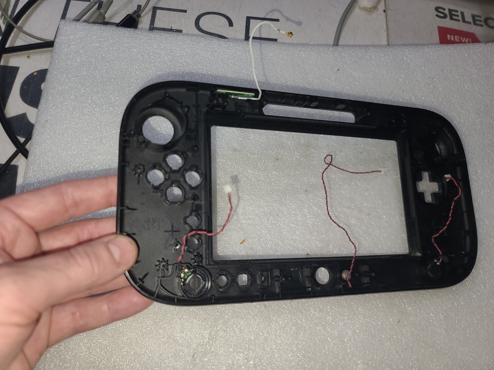 Nintendo Wii U Black Gamepad EMPTY Front Cover ONLY-Just OK Cosmetic-READ ALL