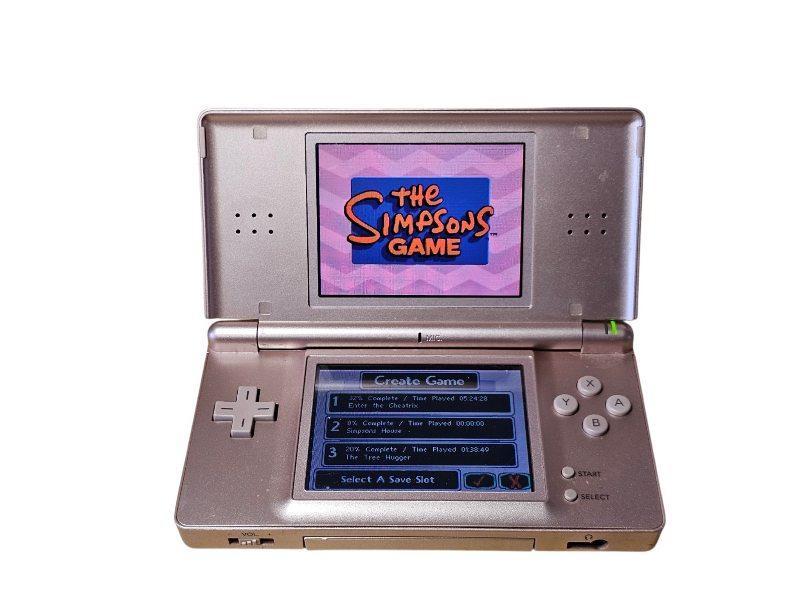 Nintendo DS Lite Video Game Console – Metallic Rose With Charger Works Great
