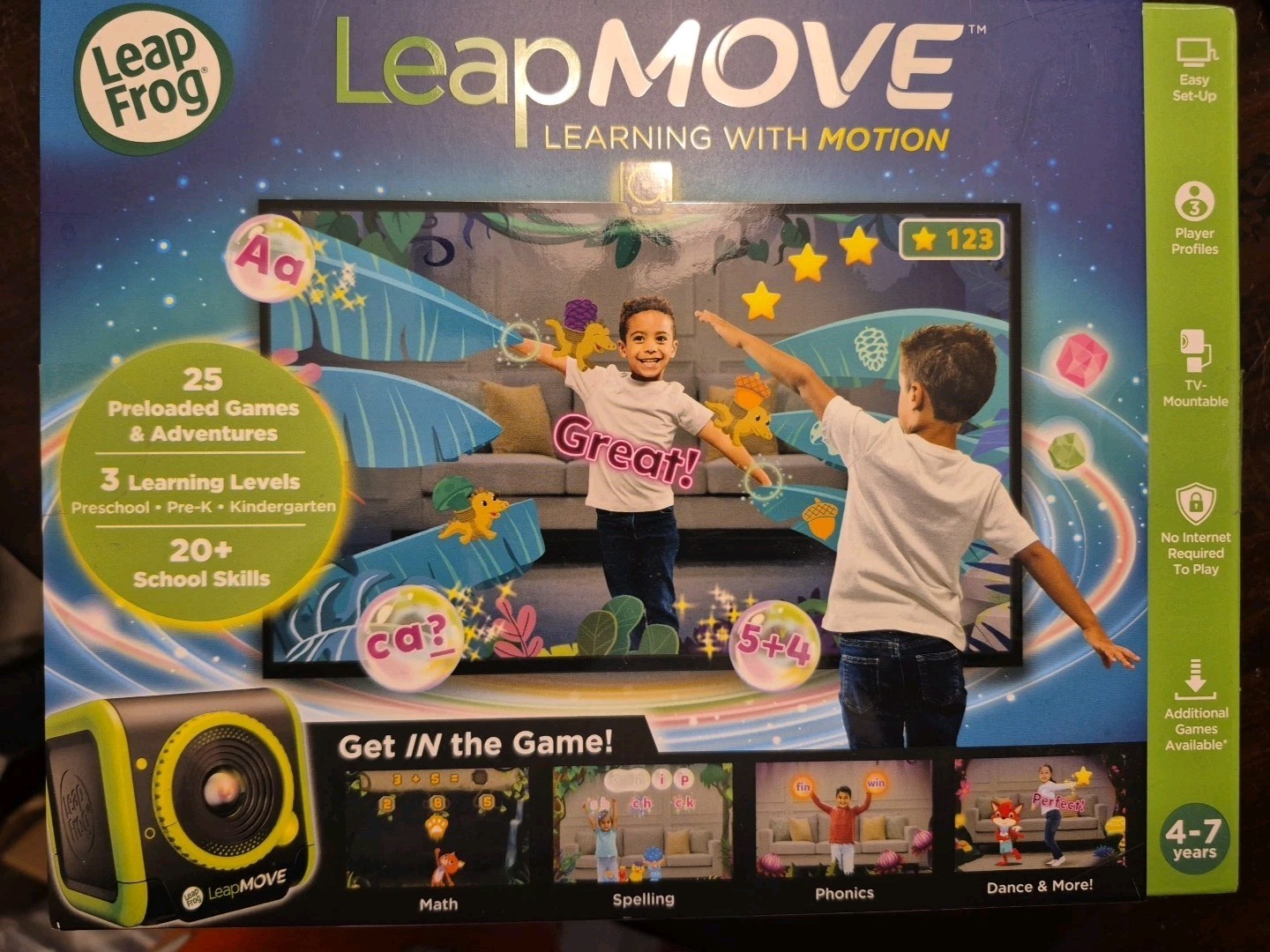 Factory Sealed. LeapFrog LeapMove Interactive Learning Game, Ages 4-7 Years Old