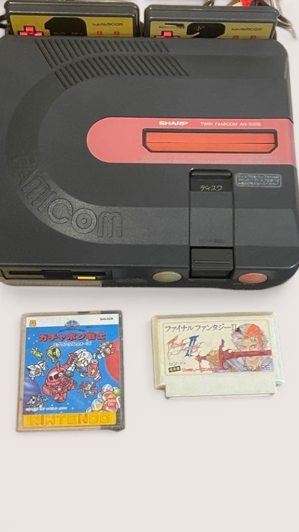 SHARP Twin Famicom AN-500B Tested Working Disk System Famicom Japan #306