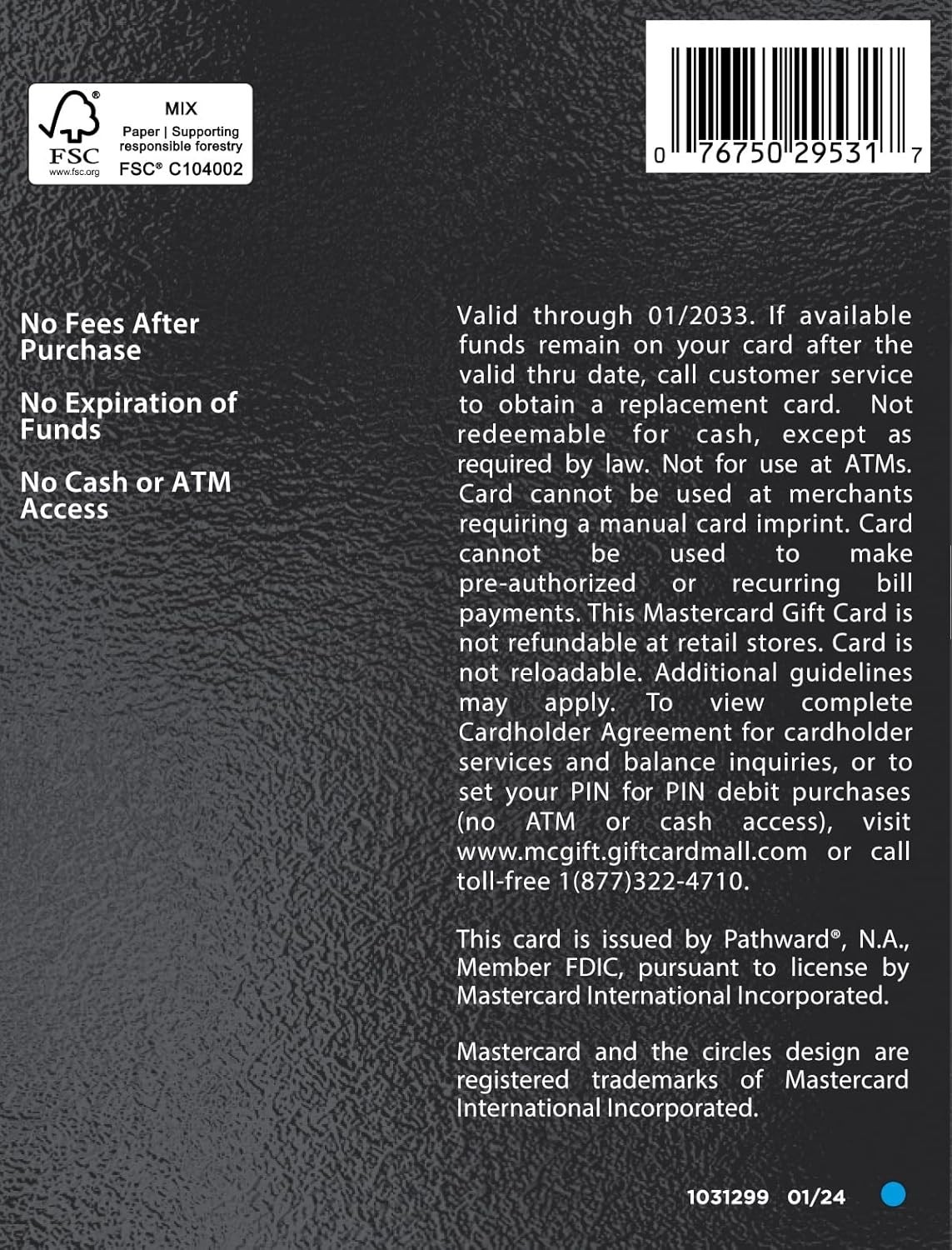 MasterCard Physical Gift Card – $200 (plus $6.95 Purchase Fee)