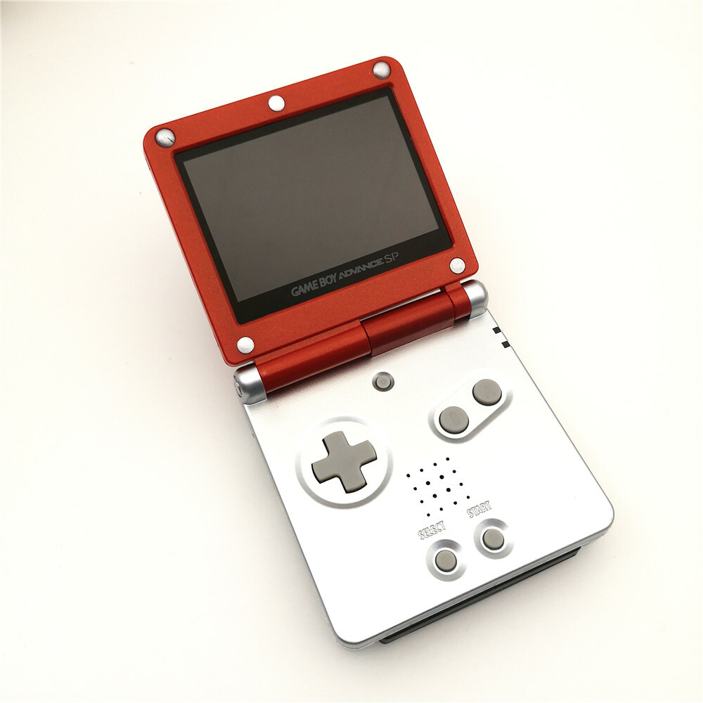 Red Silver Mario 5 Levels Segment Backlight V2 iPS LCD Screen GBA SP Console