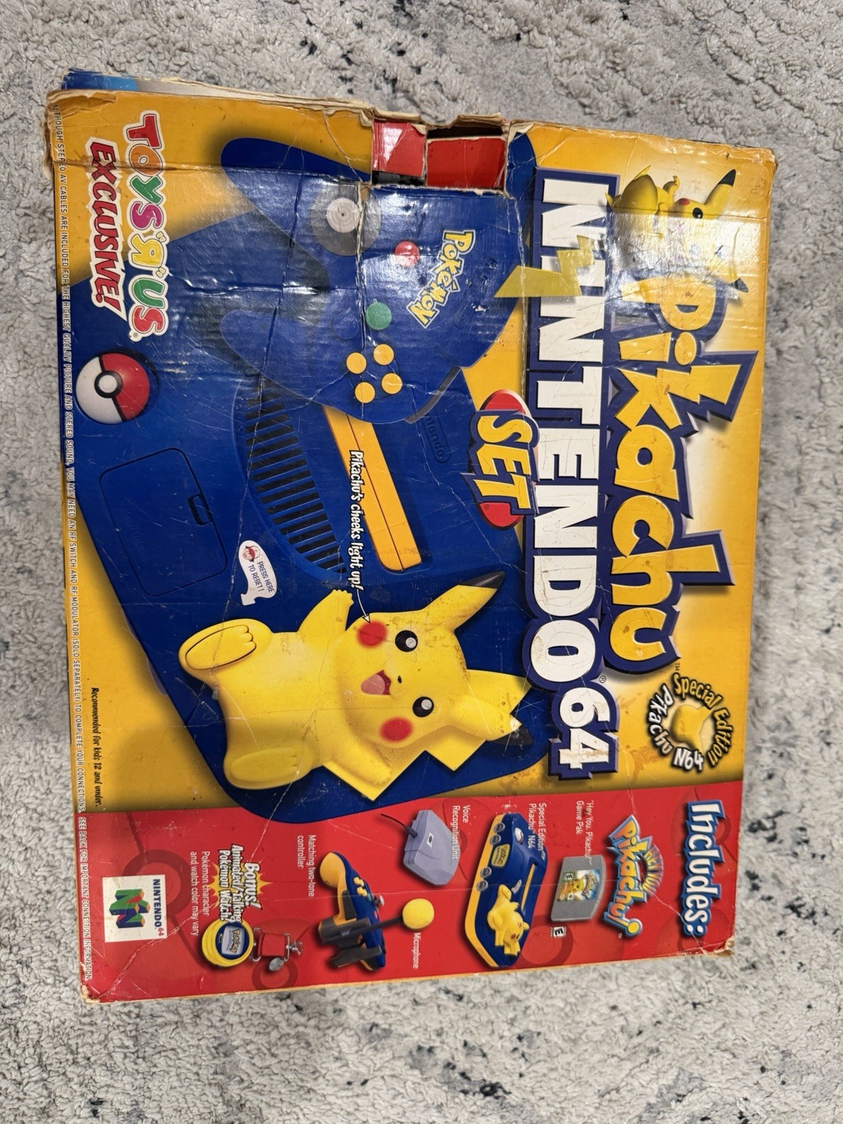 Nintendo 64 Pokemon Edition Pikachu Console W/Oem Controller US Model Authentic