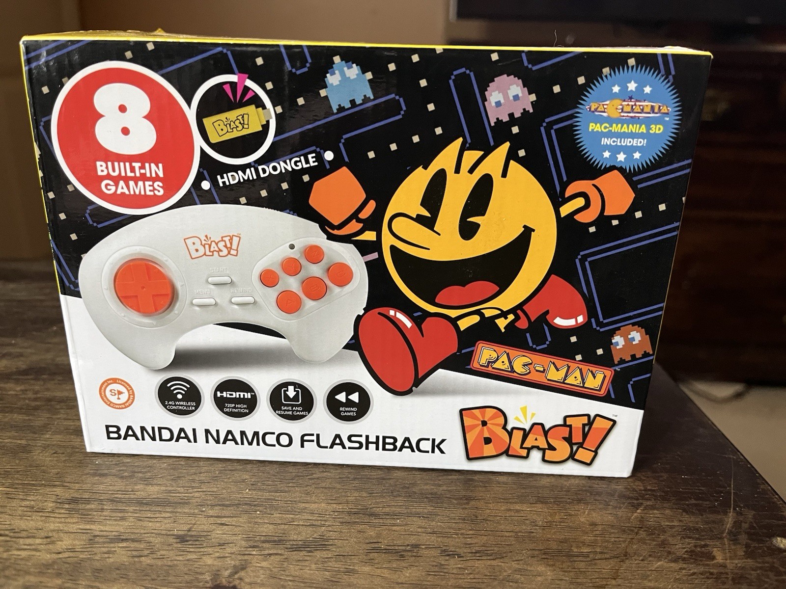 Bandai Namco Flashback Blast Pac-Man w/ 8 Built-in Games – New