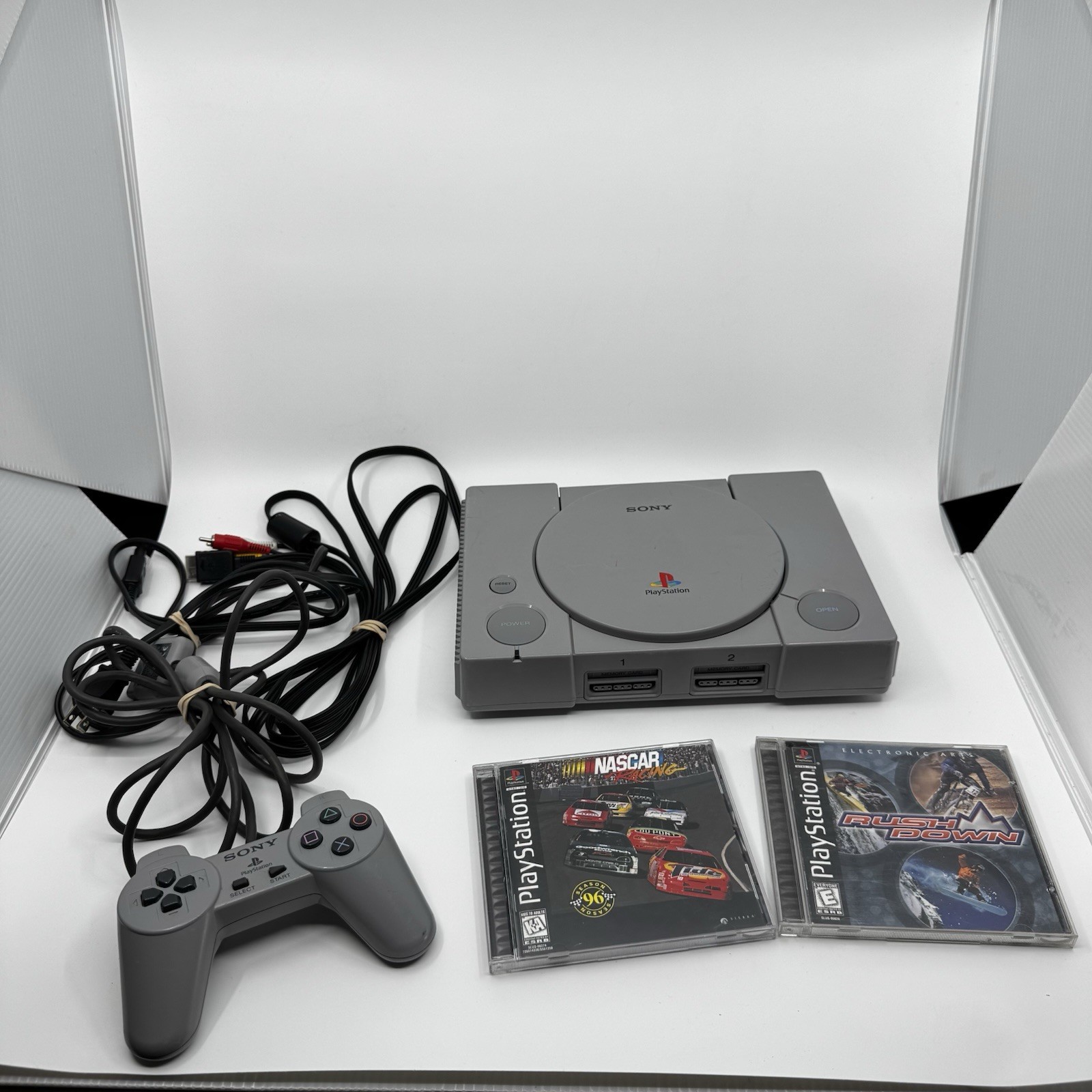 Sony PlayStation 1 #7501 Console Bundle W/ Controller & 2 Games – Tested Works