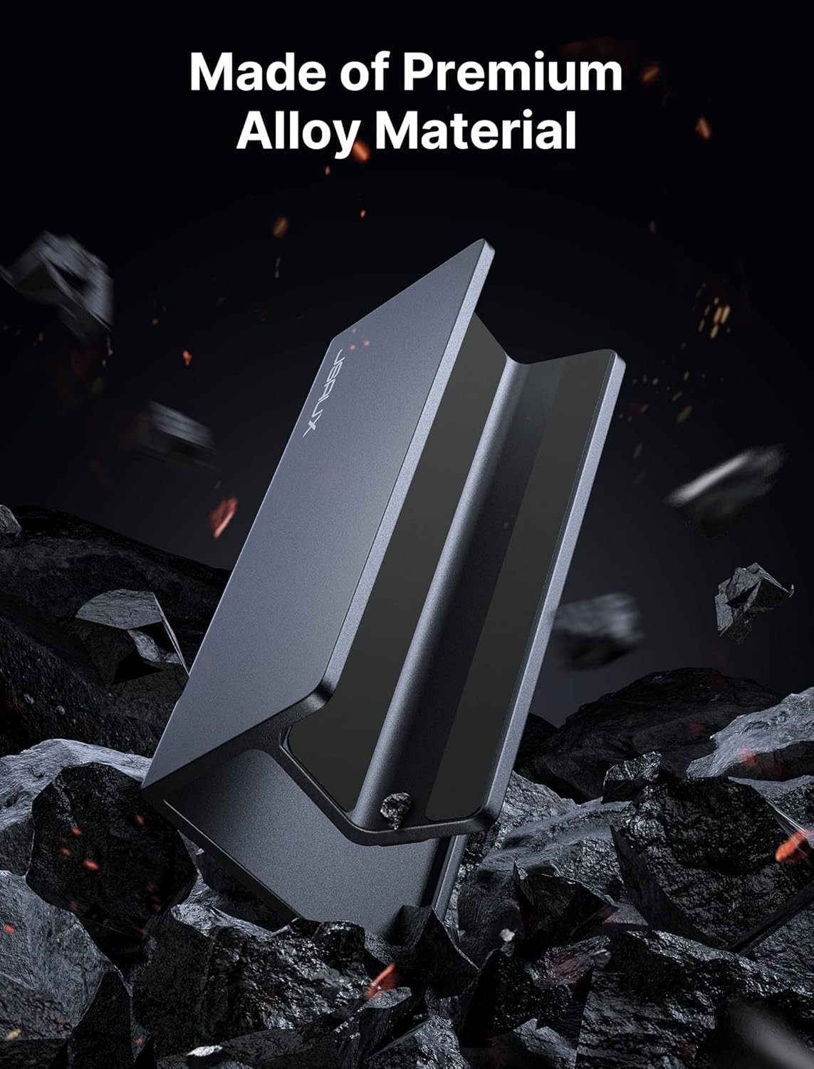 Compact Anti-Slip Holder for Official Steam Deck Dock – Frosted Aluminum Design