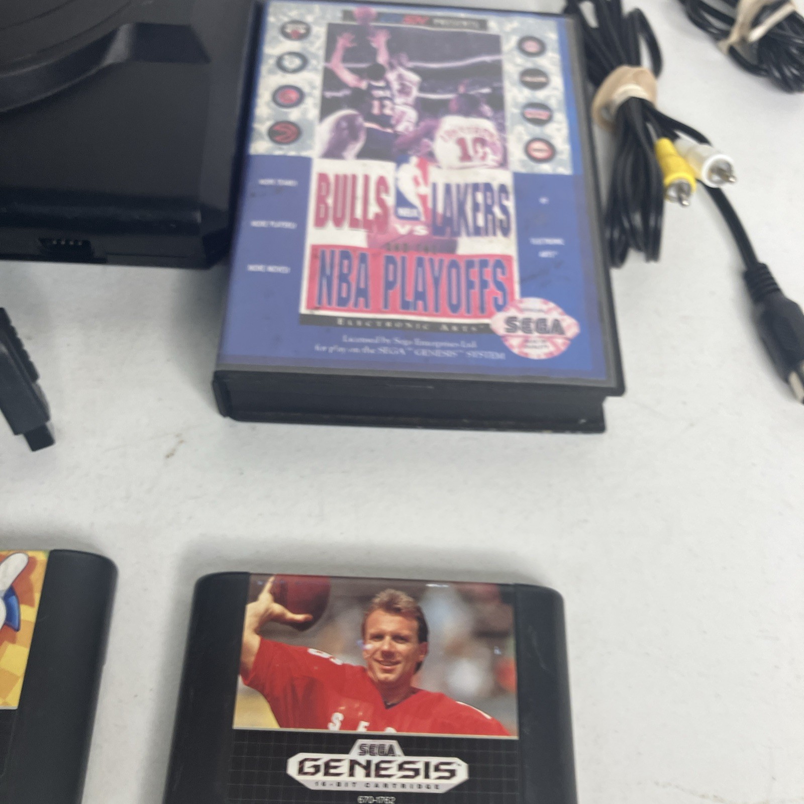 Sega Genesis System Model 1 Console Bundle 3 Games Sonic Football Basketball