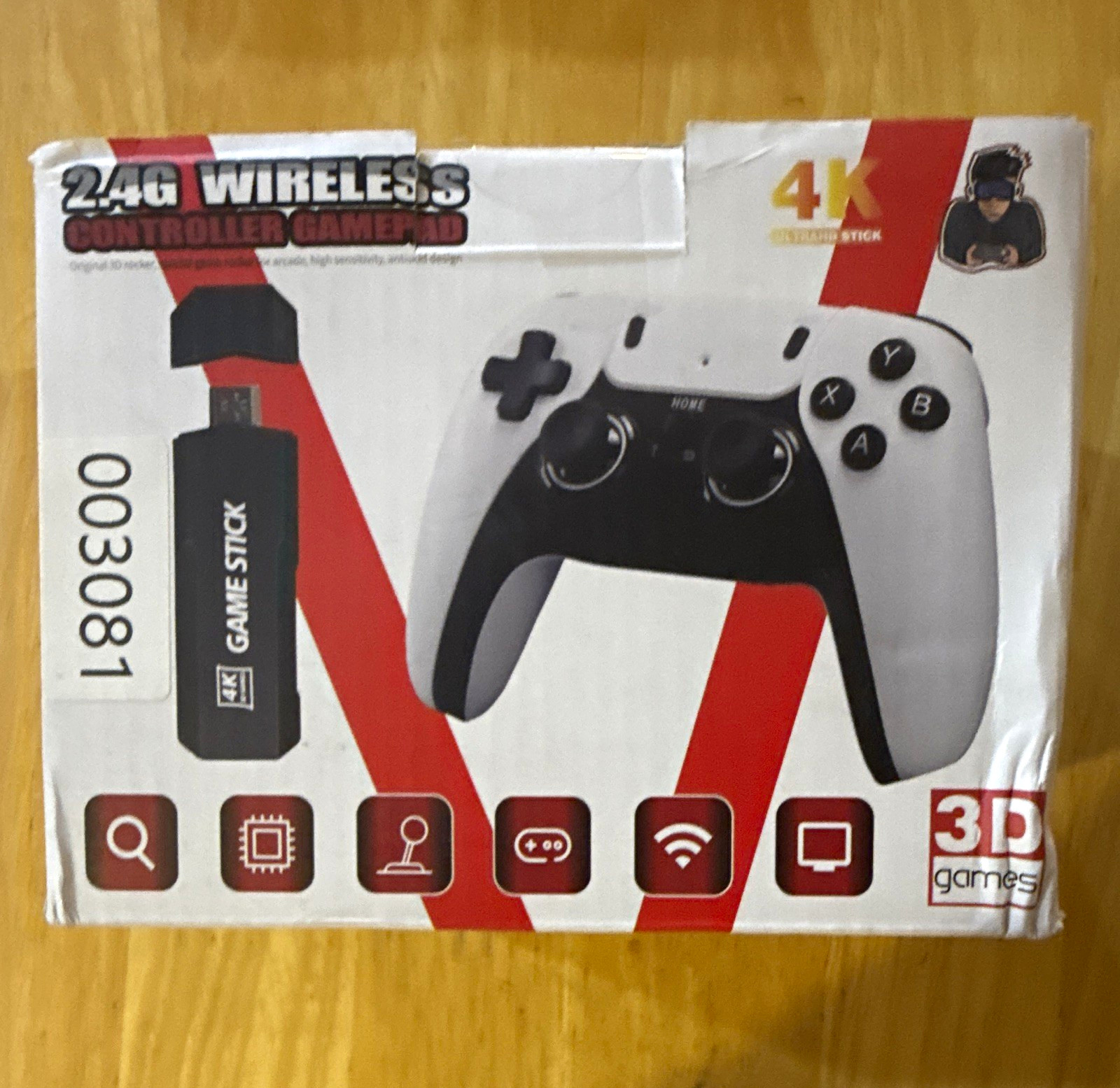 GD10S 4K UHD Game Stick Microconsole 64GB, HDMI, 2.4G Wireless, 2 Pads